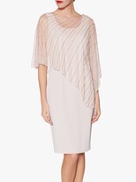 Thumbnail for your product : Gina Bacconi Keeley Beaded Cape Dress