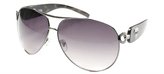 Thumbnail for your product : XOXO Promise Iridium Black Aviator Sunglasses Grey Gradient Lens