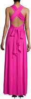 Thumbnail for your product : Halston Slinky Jersey Ruched Gown, Petunia