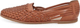 Thumbnail for your product : Sam Edelman Adera Woven Leather Flat, Deep Saddle