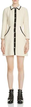 Maje Renalo Mini Tweed Shirt Dress