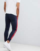 Thumbnail for your product : Pull&Bear Joggers With Side Stripe In Navy