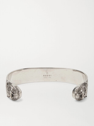 Gucci Engraved Sterling Silver Cuff