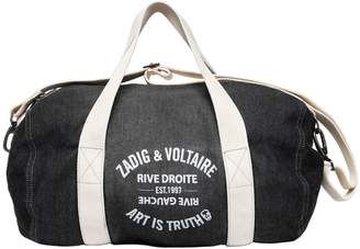 Zadig & Voltaire Zadig&voltaire Printed Denim Effect Cotton Duffle Bag