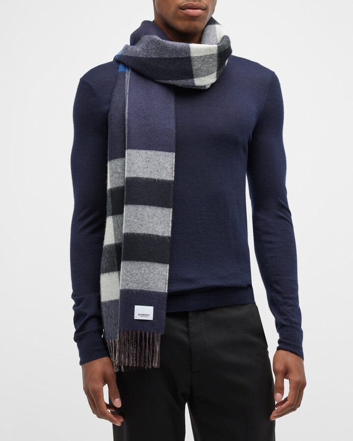 Burberry Men's Half Mega Double-Sided Cashmere Scarf ShopStyle
