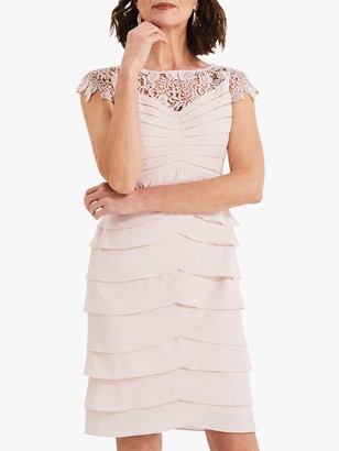 phase eight darena lace dress pink