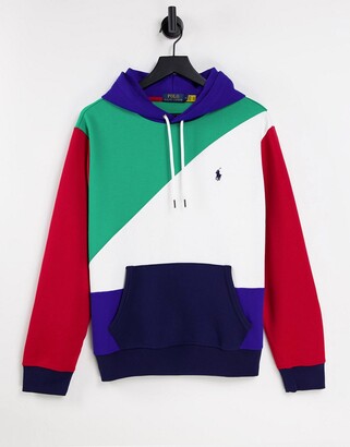 polo color block hoodie