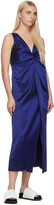 Thumbnail for your product : Marina Moscone Blue V-Neck Twisted Dress