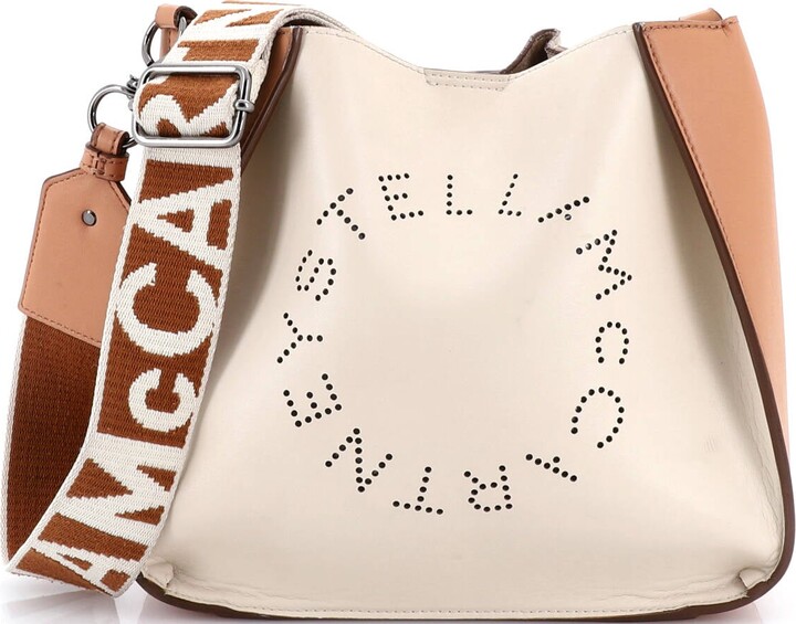 Stella McCartney Logo Crossbody Bag Perforated Faux Leather Mini