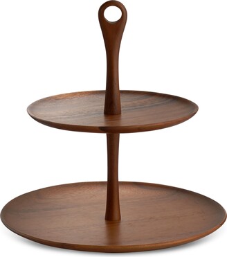 Nambe Skye Dinnerware Collection by Robin Levien Wood Tiered Dessert Stand