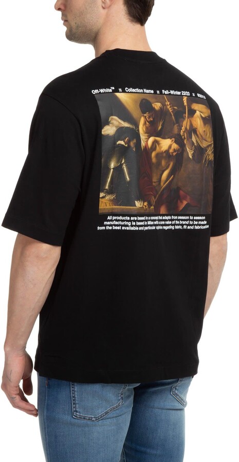 ☆OFF-WHITE☆CARAVAGGIO CROWNING SHORT SLEEVE T SHIRT Off-White Caravaggio Crowning Cotton T-shirt - ShopStyle