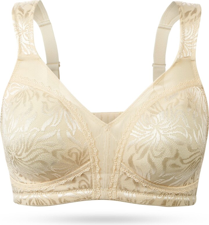  Womens Full Coverage Floral Lace Underwired Bra