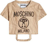Thumbnail for your product : Moschino Printed Cotton Cropped Top