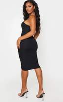 Thumbnail for your product : PrettyLittleThing Shape Charcoal Rib Ruching Cup Detail Midi Dress