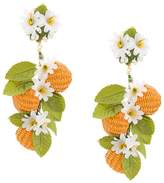 Carolina Herrera flower and beads earrings