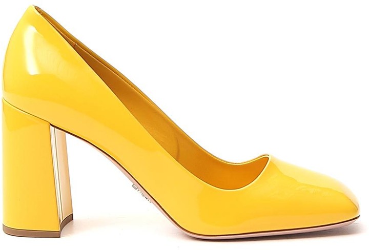 Yellow Block Heel Shoes | Shop the 