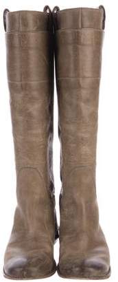 Frye Leather Round-Toe Knee-High Boots