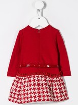 Thumbnail for your product : MonnaLisa Belted Houndstooth Dress
