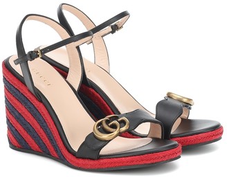 gucci red wedges