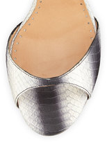 Thumbnail for your product : Alexa Wagner Aurinia Snake Triple-Strap Fringe Sandal, White/Black