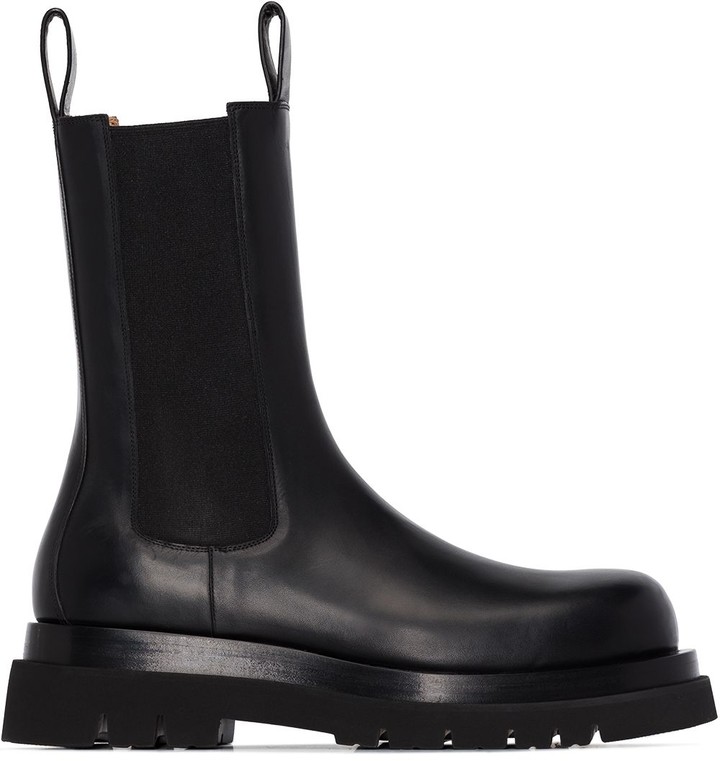 Bottega Veneta Lug leather Chelsea boots - ShopStyle