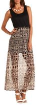 Thumbnail for your product : Charlotte Russe Crochet Bust Belted Maxi Dress