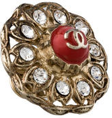 Thumbnail for your product : Chanel Strass Medallion Pin