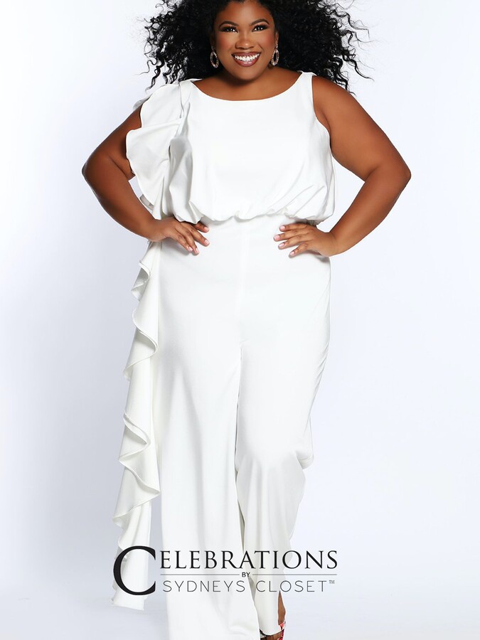 plus size white jumpsuits