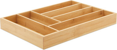 August Grove Silverware Organizer Tray,Bamboo, 6-Slot,Utensil Drawer Organizer & Cutlery Tray (Brown)