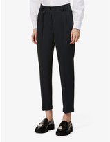 Thumbnail for your product : Sessun Waffled tapered mid-rise woven trousers