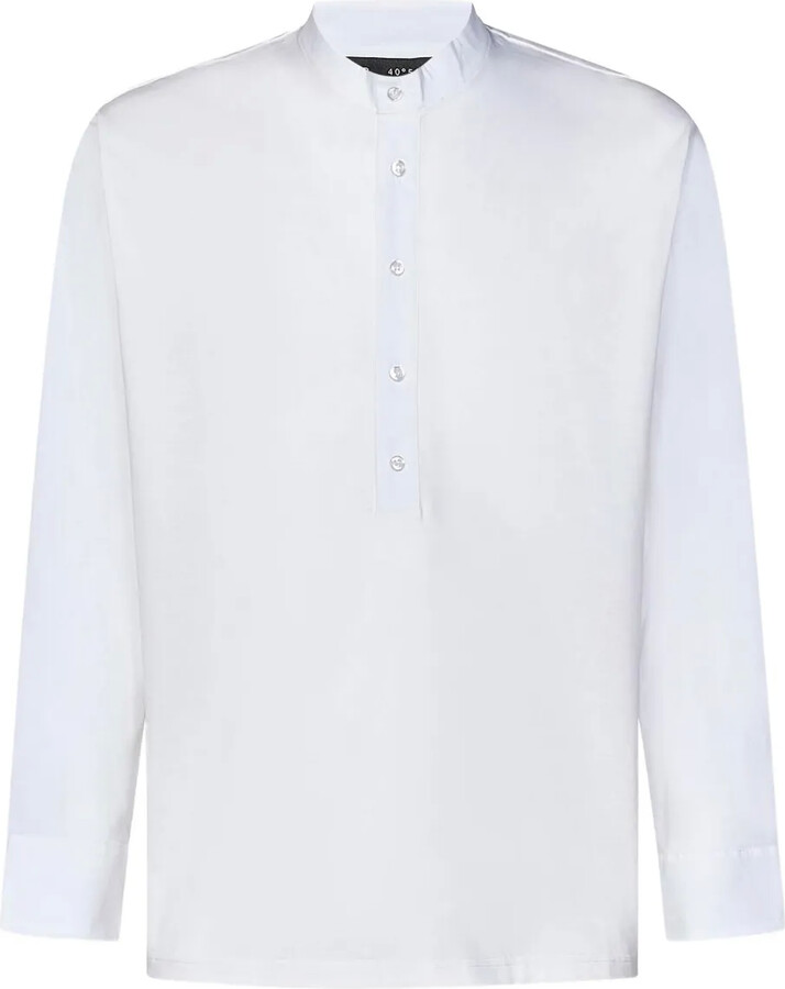 Low Brand button-placket long-sleeved T-shirt