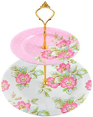 Creative Tops Katie Alice Candy Flower Porcelain 2 Tier Cake Stand
