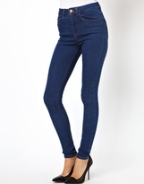 Thumbnail for your product : ASOS COLLECTION Ridley Skinny Jeans in Rich Dark Wash Blue