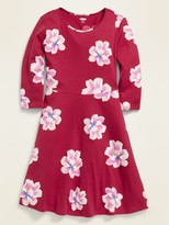 Thumbnail for your product : Old Navy Floral-Print Jersey Fit & Flare Dress for Girls