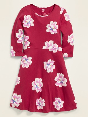 Old Navy Floral-Print Jersey Fit & Flare Dress for Girls
