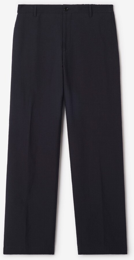 Burberry Cotton Linen Tailored Trousers Size: 48