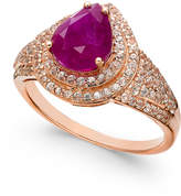 Thumbnail for your product : Macy's Certified Ruby (2 ct. t.w.) & White Sapphire (3/4 ct. t.w.) Ring in 14k Rose Gold, Created for