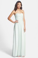 Thumbnail for your product : Donna Morgan 'Audrey' Strapless Chiffon Gown