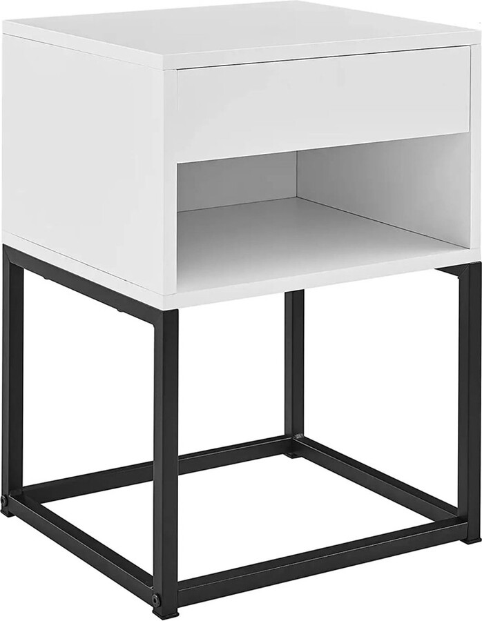 MUSEHOMEINC Simple Modern Contemporary Solid Wood End Table Nightstand