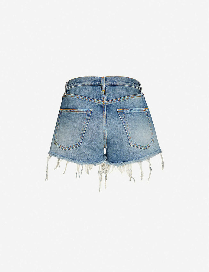 shredded jean shorts