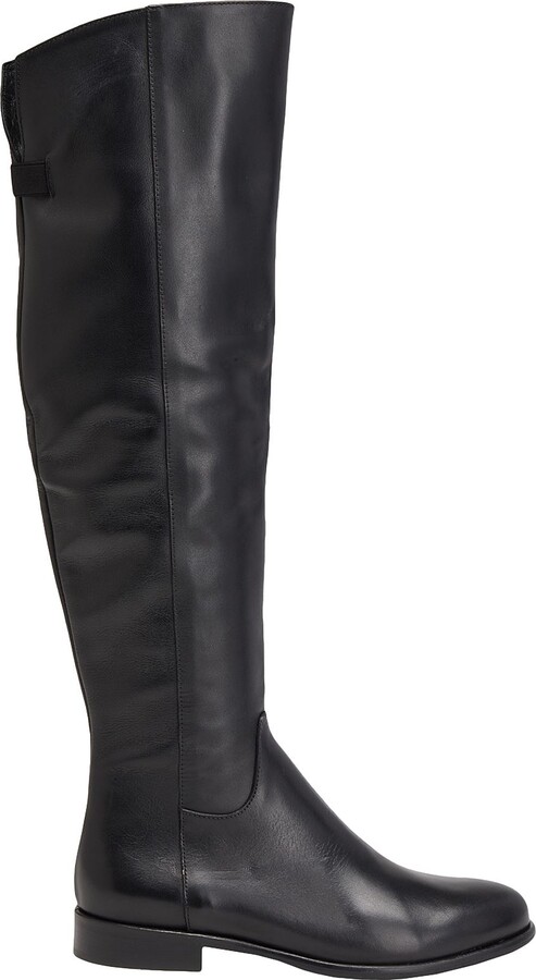 throw away Disclose theater Black Over The Knee Back Zipper Boot | ShopStyle