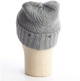 Thumbnail for your product : Vince Camuto Jersey Heather Grey Chevron Knit Studded Ribbed Cuff Hat