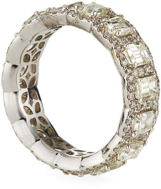 Diana M 18k White Gold Diamond Baguette Ring, Size 6