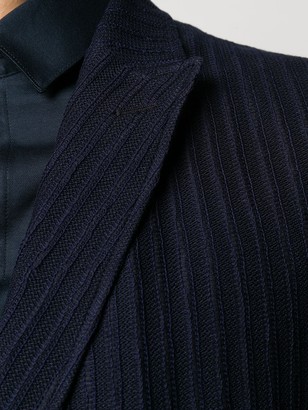 Emporio Armani Striped Double-Breasted Blazer