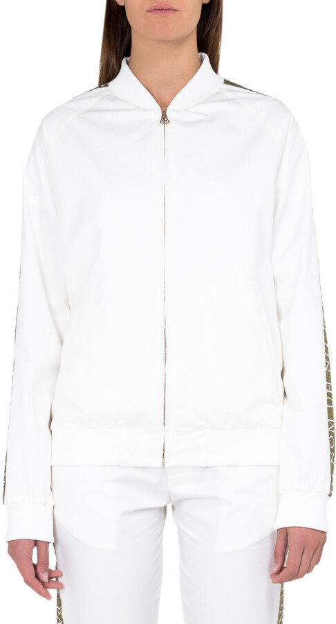 womens white zip jacket