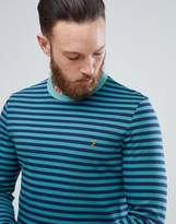 Thumbnail for your product : Farah Trafford Slim Fit Stripe Long Sleeve Top in Green