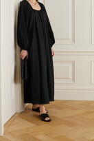 Thumbnail for your product : Matteau + Net Sustain Decolette Oversized Organic Cotton And Silk-blend Maxi Dress