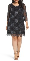 Thumbnail for your product : Pisarro Nights Plus Size Women's Embellished Mesh Cocktail Dress