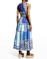 Thumbnail for your product : Figue Betty Abstract Tiered Tassel-Tie Dress