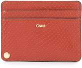 Thumbnail for your product : Chloé snake embossed card holder